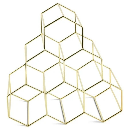 Thyme & Table 6 Bottle Wine Rack Gold | Walmart (US)