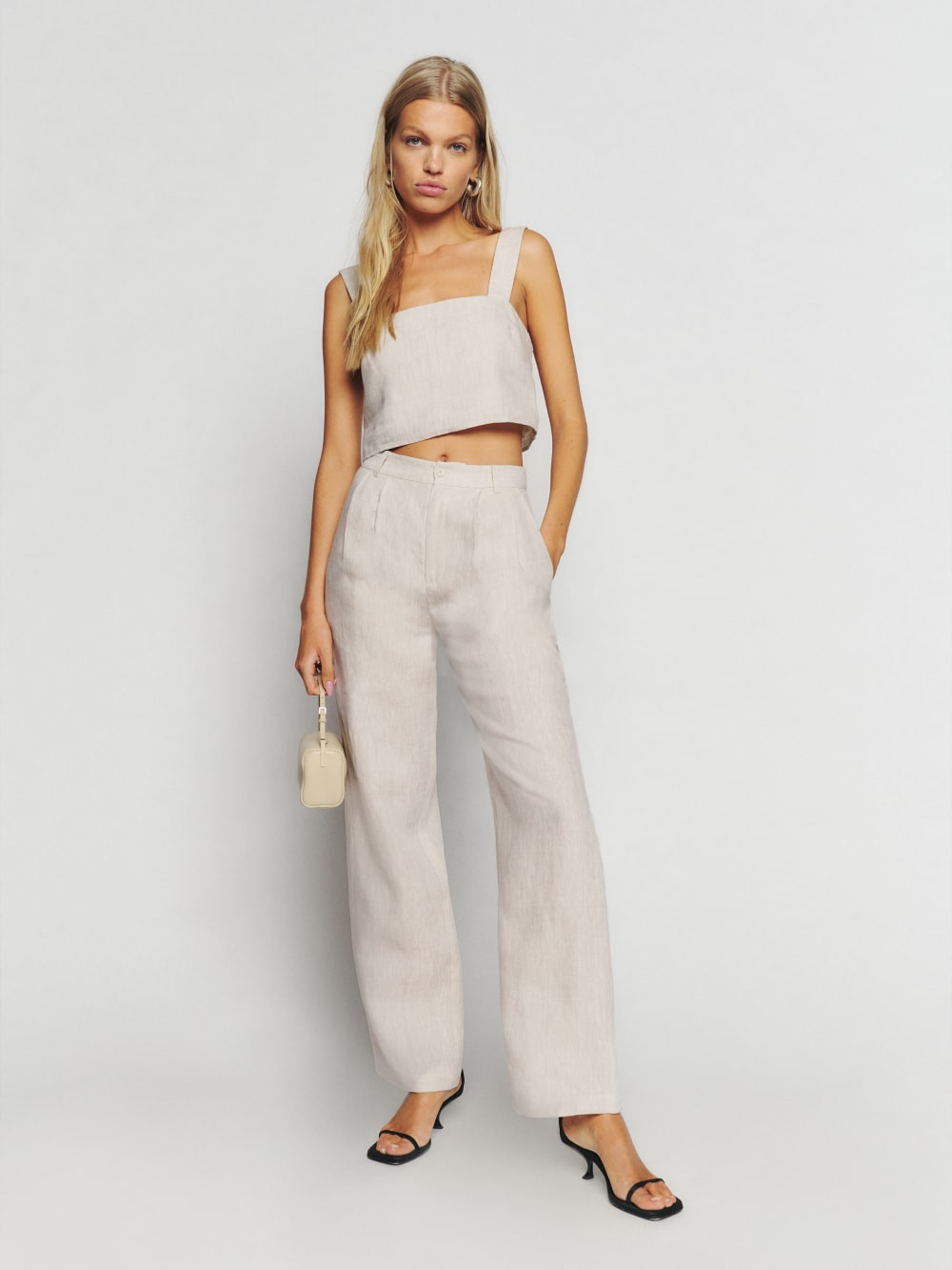 Olivia Linen Two Piece | Reformation (Global)