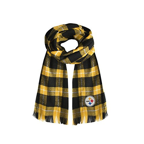 Littlearth NFL Pittsburgh Steelers Plaid Blanket Scarf, Team Color, 70" x 30 | Amazon (US)