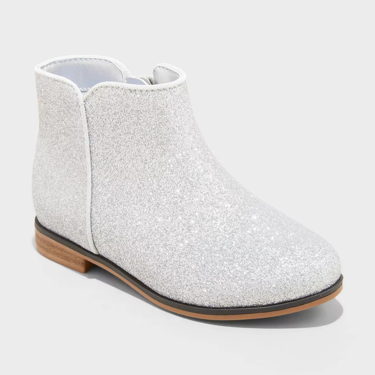 Toddler Priya Zipper Glitter Booties - Cat & Jack™ 8T | Target
