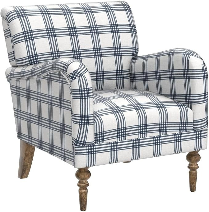 HULALA HOME Modern Accent Chair with Arms and Wooden Legs, Comfy Upholstered Armchair for Living ... | Amazon (US)