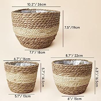 Planter Baskets, Indoor Plants, Plant Baskets, Woven Plant Baskets, Home Decor, Loving Room Decor | Amazon (US)