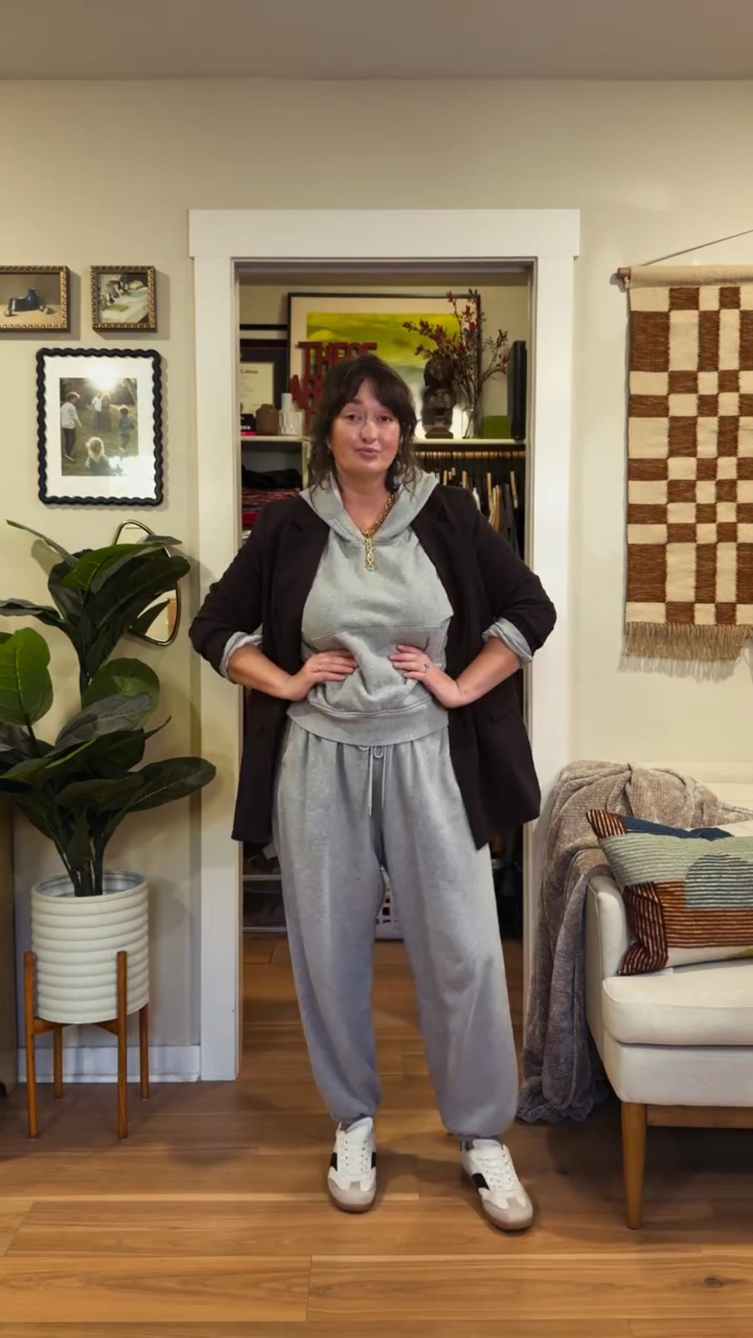 You asked… I listened 🤎
So many of you said you needed sweatpants or lounge set Thanksgiving outfit inspo. Honestly, SAME.

Everything I’m wearing here is straight from my closet, and I’m willing to bet you’ve already got pieces just like this too. Thanksgiving comfort-ready, and keeping it elevated. Wear them to Friendsgiving too!

But if you actually don’t have some cute sweatpants, don’t worry, I’ve got you. I’ll link a few comfy + cute pairs you can buy online and pick up in-store this week when you have some time. I size up in the sweats they shrink like crazy, I’m in an XL ( do not put them in the dryer except on extra low).  

#LTKMidsize #LTKHoliday #LTKmomlife