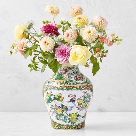 Grandmillennial floral vase - Camille rose - summer entertaining - summer florals 

#LTKSeasonal #LTKHome