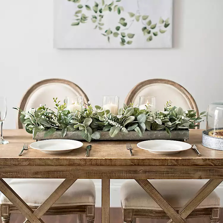 Green Eucalyptus Galvanized Centerpiece | Kirkland's Home