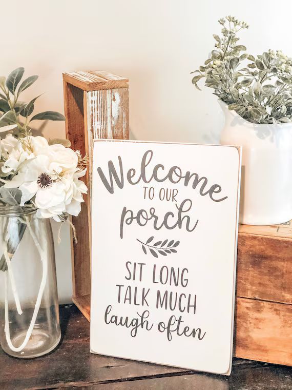 Welcome To Our Porch | Porch Decor | Front Porch | Back Porch | Farmhouse Sign | Farmhouse Decor ... | Etsy (US)