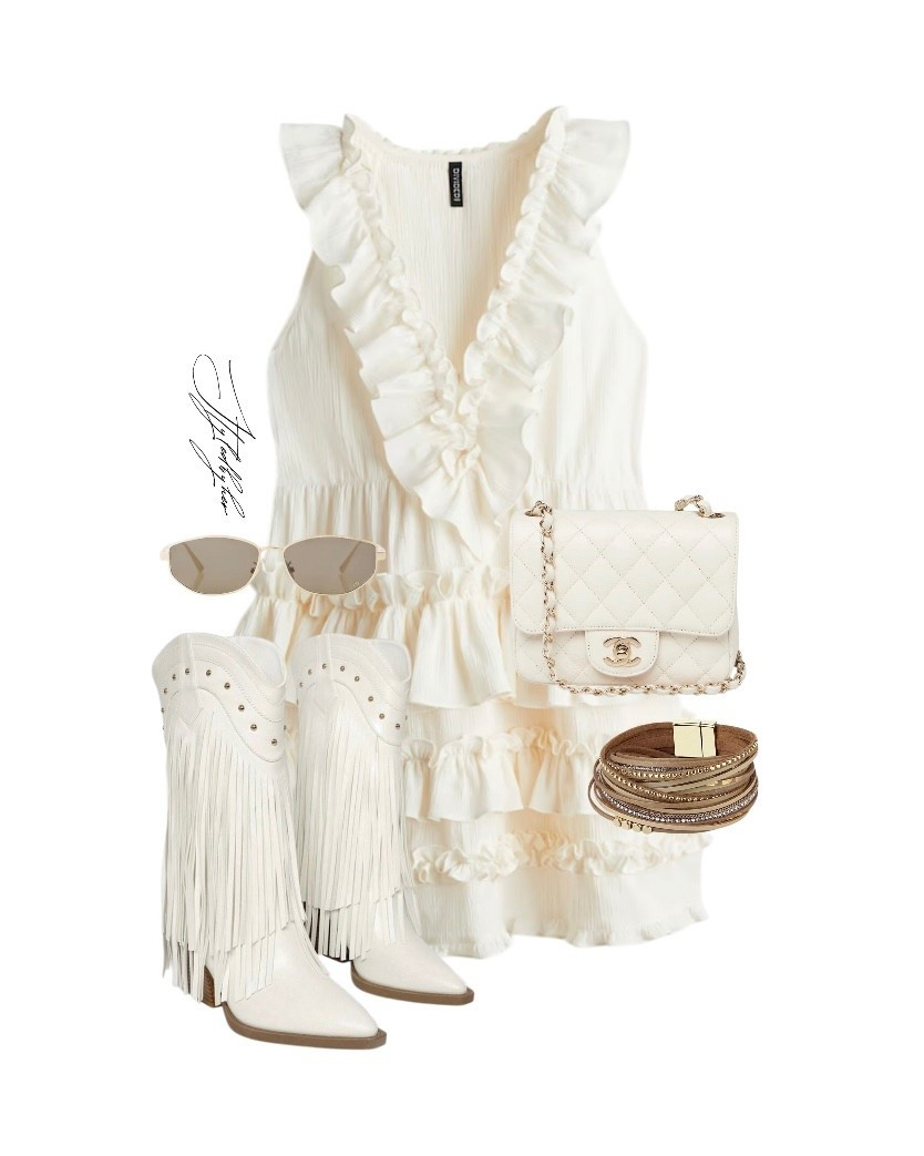 Boho summer outfit 🤍👢✨

#LTKpartywear #LTKspring #LTKsummer