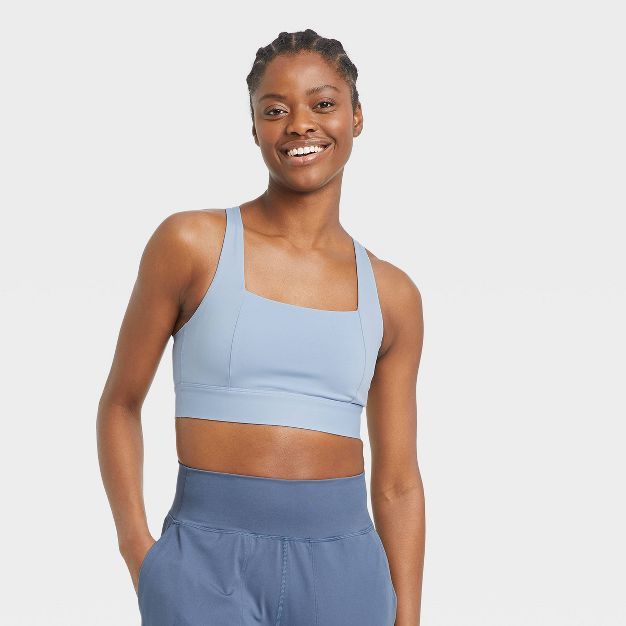 Women's Medium Support Square Neck Crossback Bra - All in Motion™ | Target