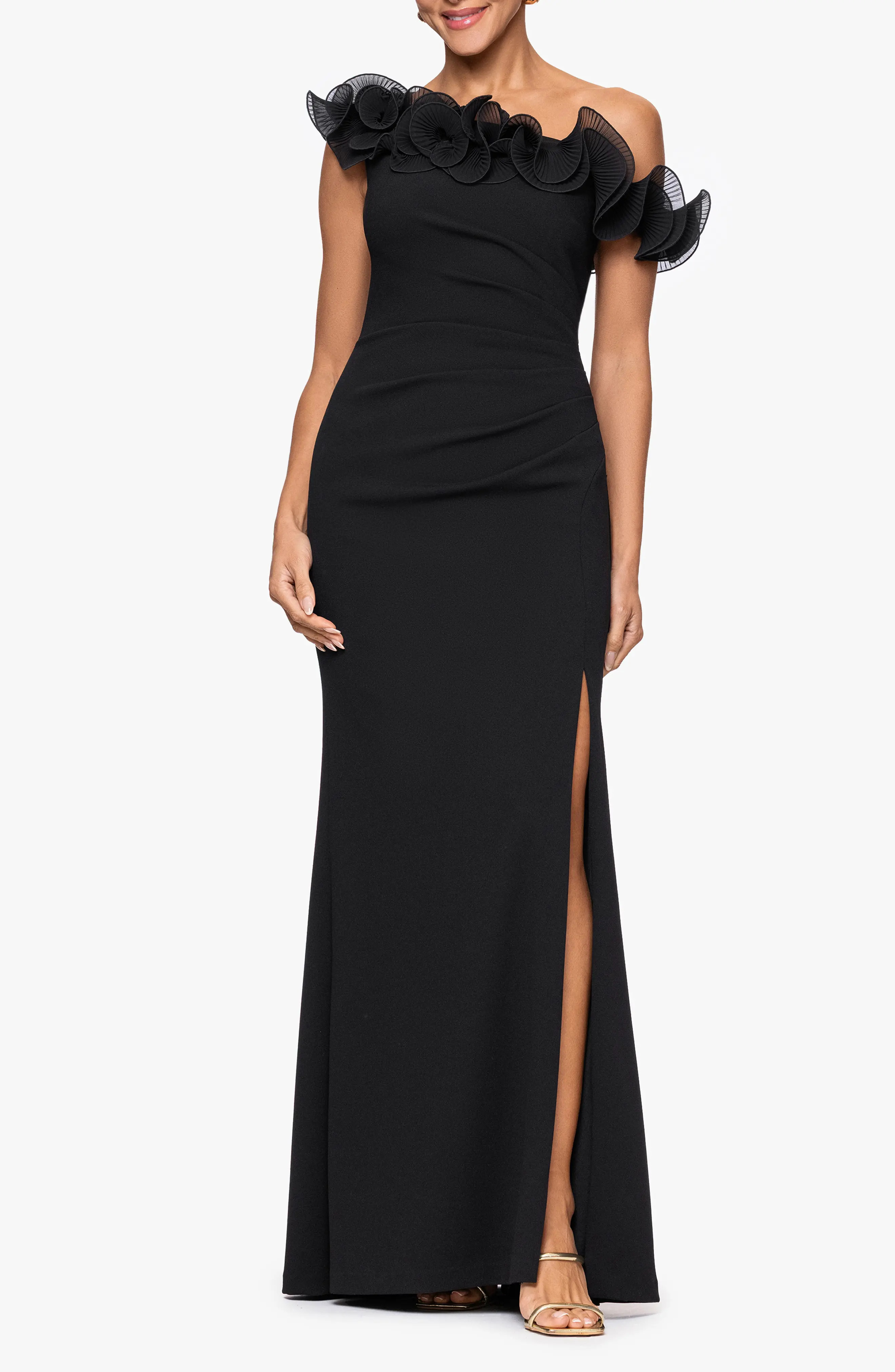 Xscape Evenings Off the Shoulder Ruffle Gown (Women) | Nordstrom | Nordstrom
