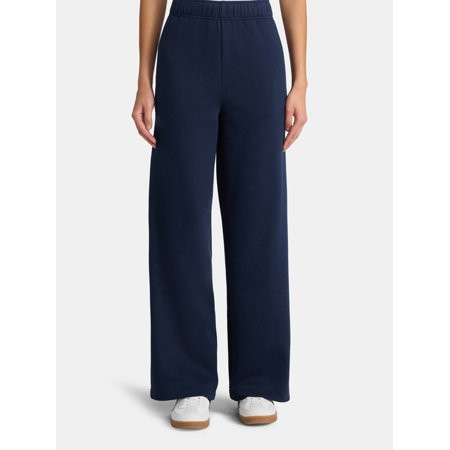 No Boundaries Soft Fleece Wide Leg Pants, 30” Inseam, 1 or 2-Pack, Women’s XXS-4X | Walmart (US)