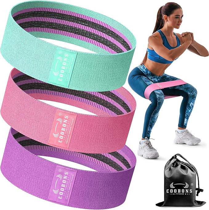 Fabric Resistance Bands for Working Out - Exercise Bands for Women and Men, Booty Bands for Legs ... | Amazon (US)