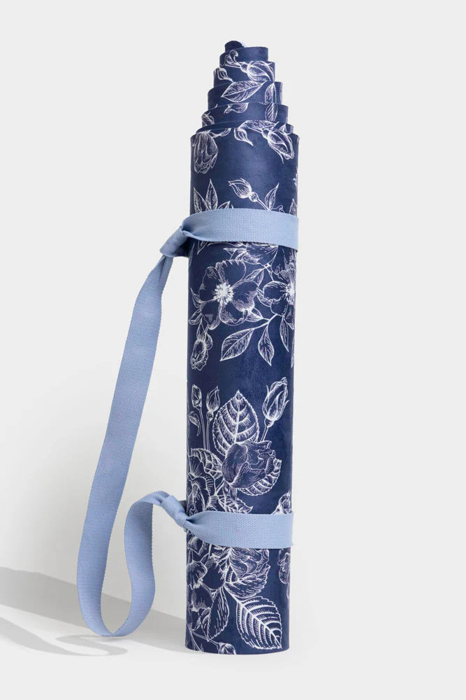 Vegan Suede Yoga Mat - Botanical Blossoms | POPFLEX