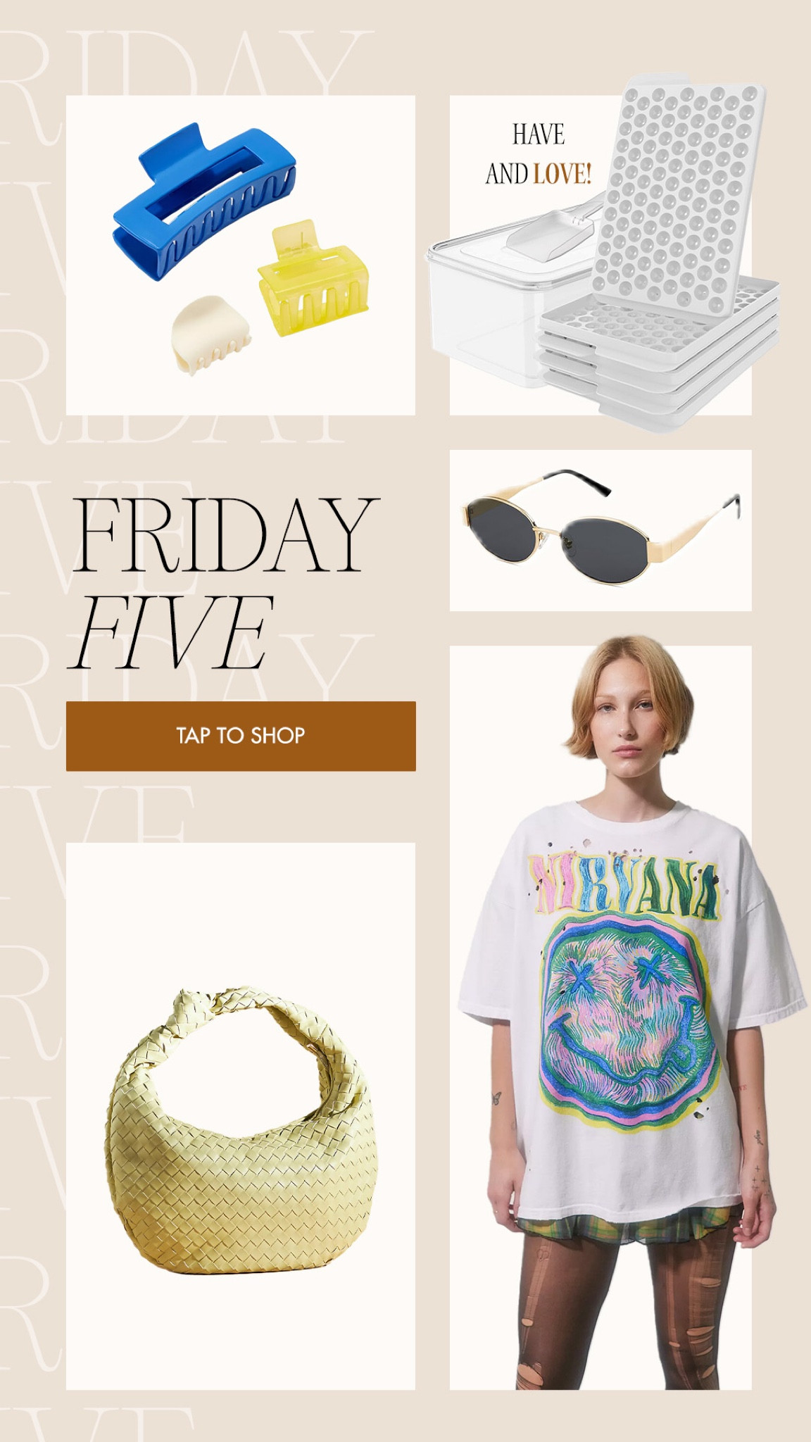 Today’s Friday 5 👌🏼 these ice trays have been AMAZING! I love them! 

Friday five, nirvana tee, urban outfitters, claw clips, spring and summer colors, nugget ice, nugget ice trays 

#LTKhome #LTKSeasonal #LTKfindsunder100