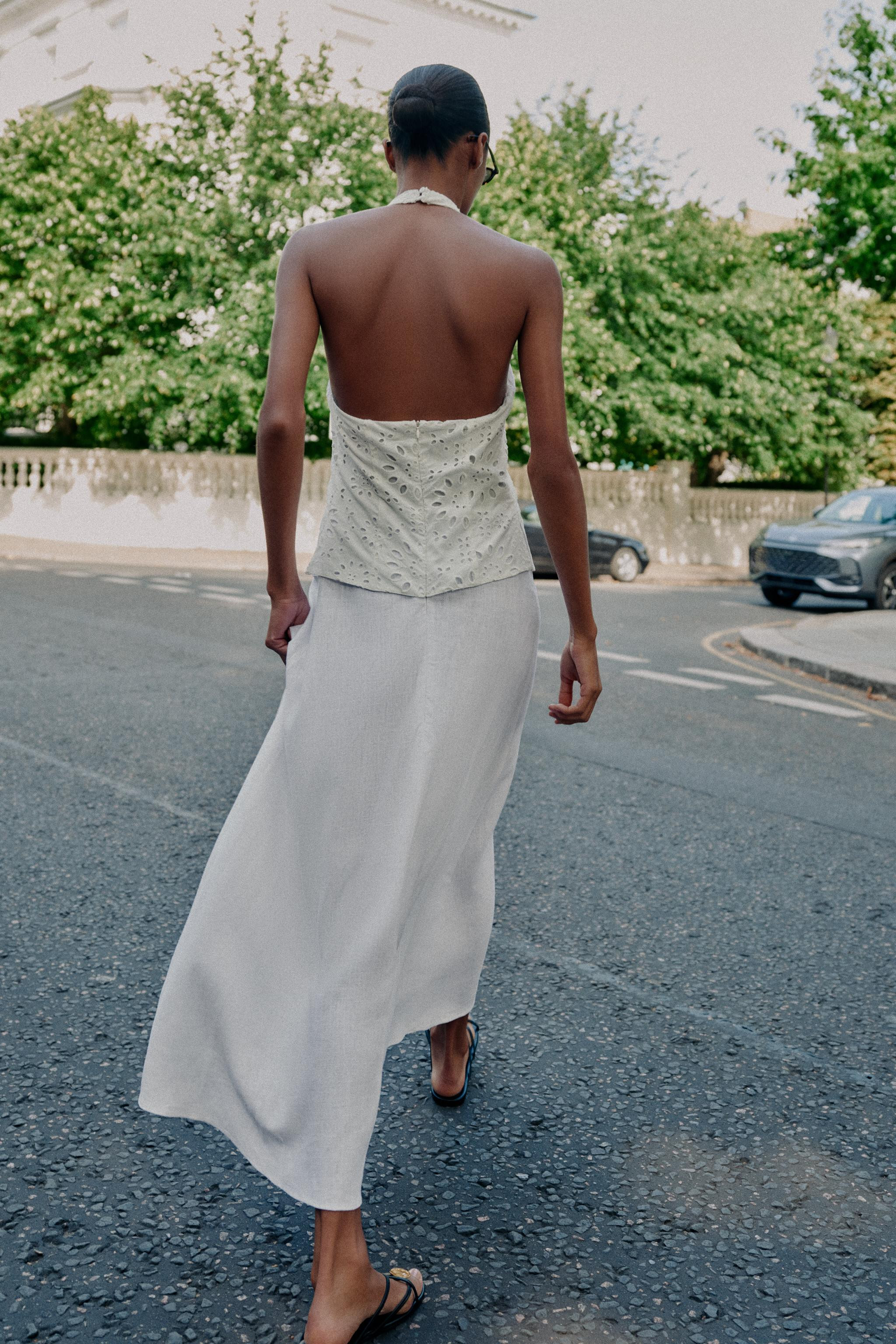 EMBROIDERED JEWEL BUTTON TOP | Zara US