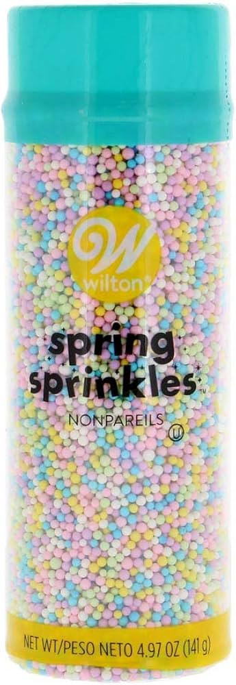Wilton Easter Sprinkle Mix, Pastel Nonpareils for Decorating Spring Cupcakes, Cookies, Cake Pops ... | Amazon (US)