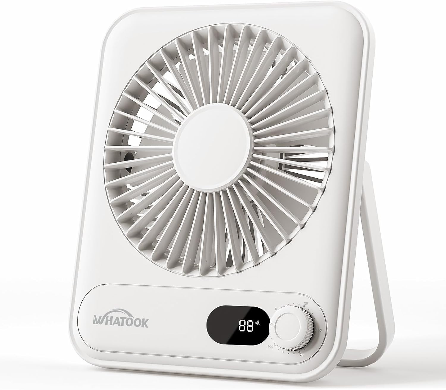 WHATOOK Small Desk Fan Personal Fans: 5000mah 25 Hours Battery Office Quiet Mini Desktop Fan Port... | Amazon (US)