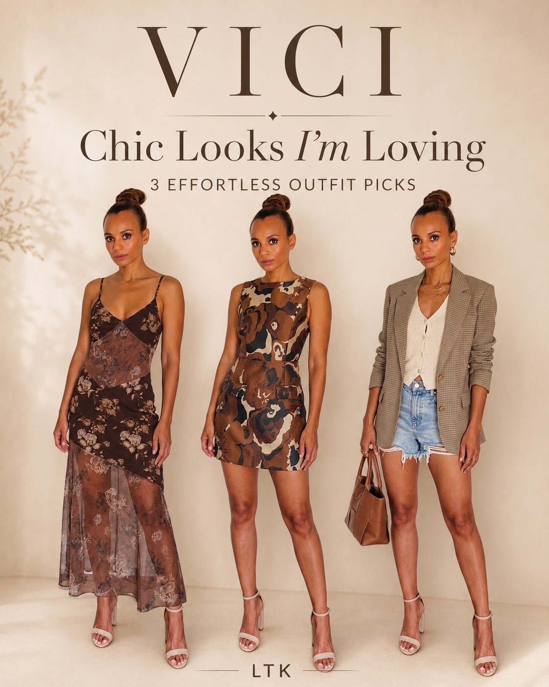 VICI looks I’m loving right now 🤎 From a statement floral maxi to a bold mini and an easy blazer-and-denim combo, these outfits are perfect for dressing up or keeping it casually chic. So many good pieces to mix, match, and wear on repeat ✨ Shop the looks below. #VICI #LTKStyle #OutfitInspo #EverydayStyle #ChicLooks #FashionFinds @VICI

#LTKootd #LTKOver40 #LTKSaleAlert