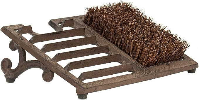 MyGift Dark Brown Cast Iron Heavy Duty Outdoor Entryway Doormat Shoe Scraper and Dirt Cleaner Bru... | Amazon (US)
