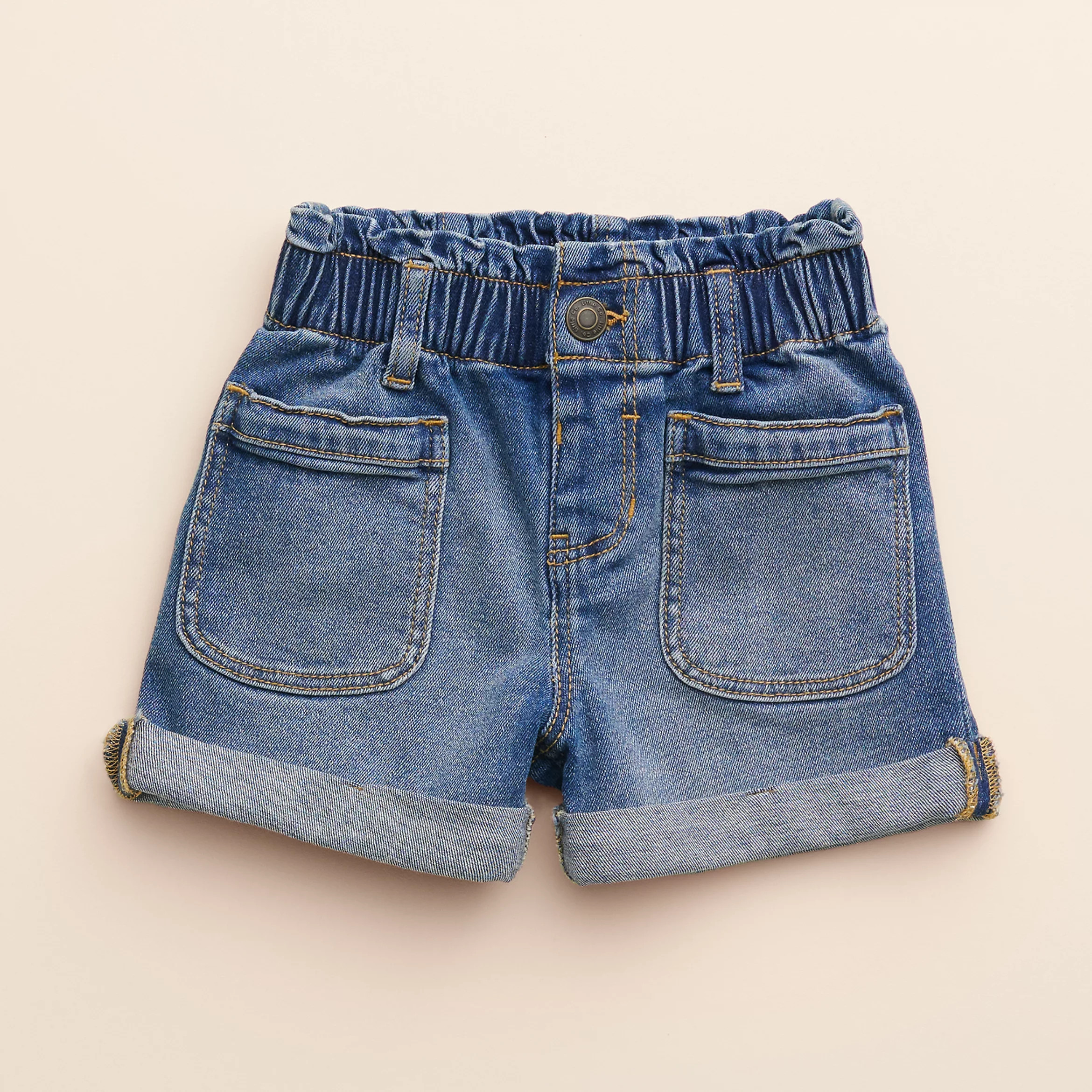 Baby & Toddler Girl Little Co. by Lauren Conrad Paper-Bag Waist Denim Shorts | Kohl's
