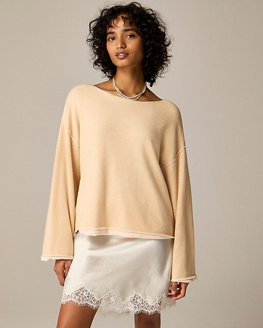 Collection cashmere and silk reversible sweater | J. Crew US