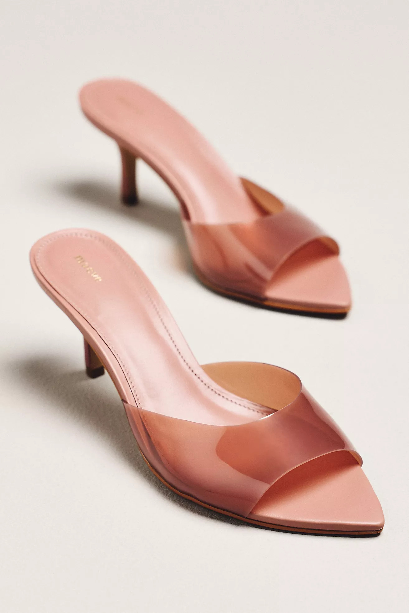 Maeve PVC Pointed-Toe Mule Heels | Anthropologie (US)