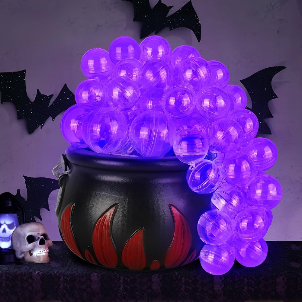 Halloween Decorations Indoor, DIY Bubbling Cauldron Set with 85 transparent spheres, Black Plasti... | Amazon (US)