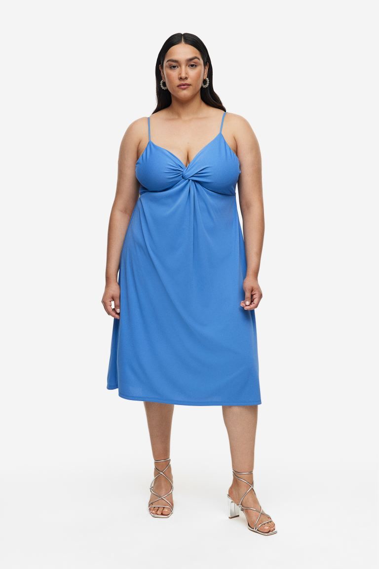 Twist-detail Dress - Blue - Ladies | H&M US | H&M (US + CA)