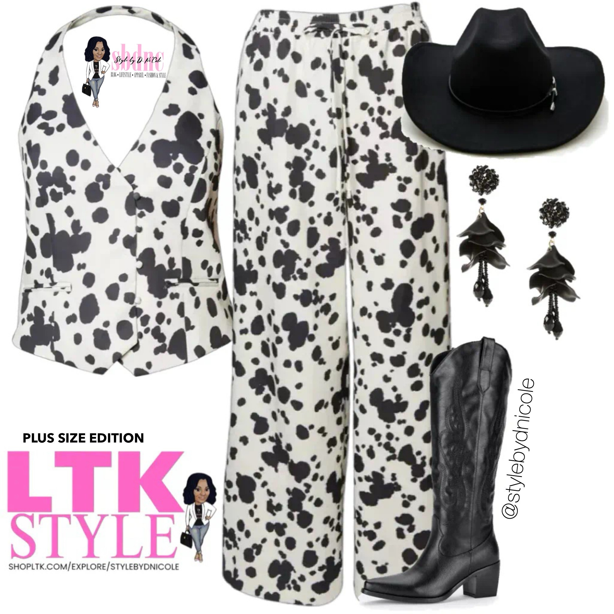 Full cow print and style appeal! 

Available in sizes 1XL-3XL! 

#LTKSeasonal #LTKParties #LTKPlusSize