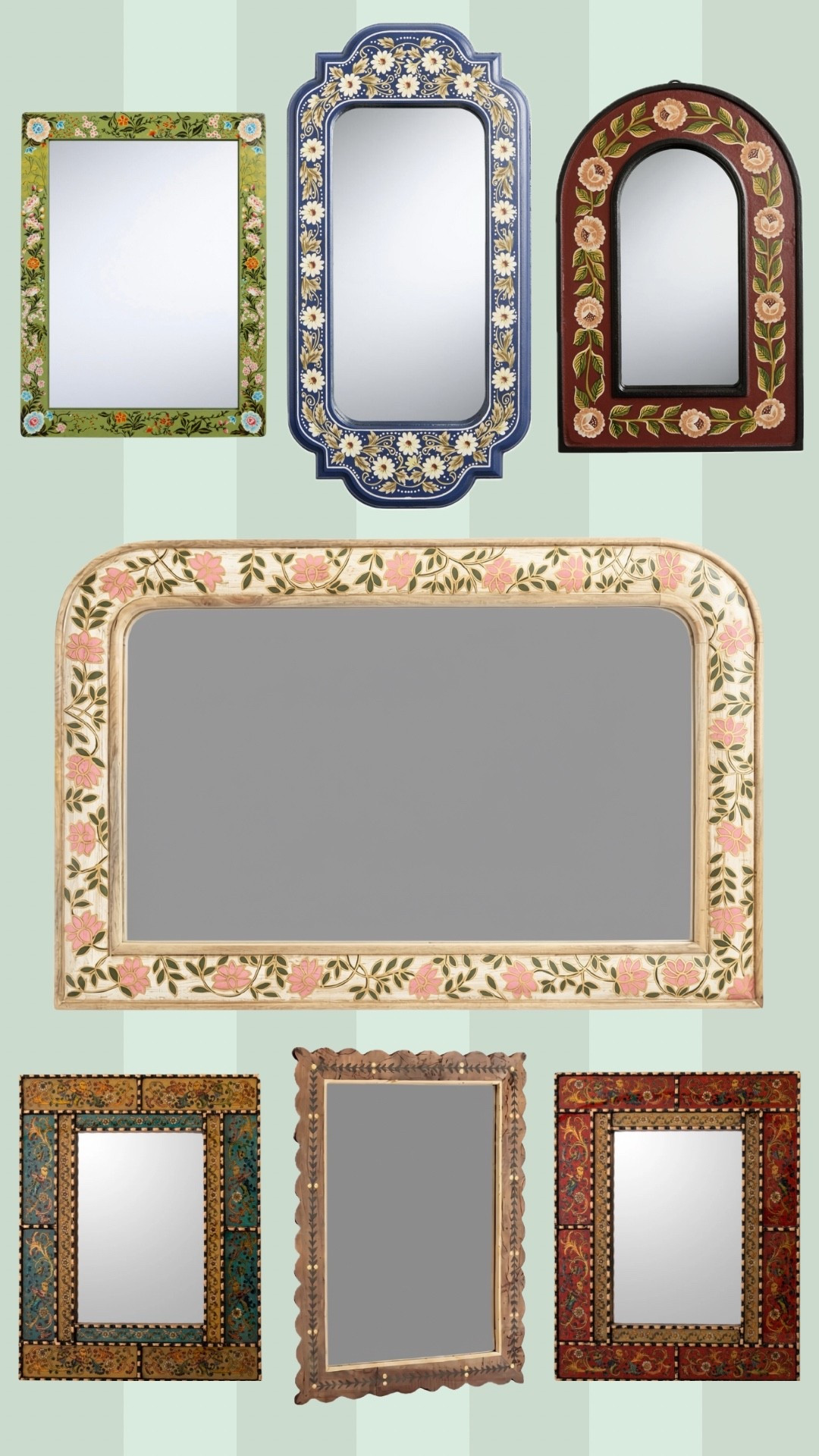 Hand painted mirrors!

#homedecor #wallmirror #paintedmirror #homeaccents

#LTKHome #LTKU #LTKKids