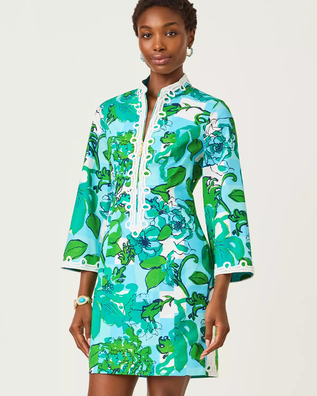 Shealyn 3/4 Sleeve Stretch Cotton Dress | Lilly Pulitzer