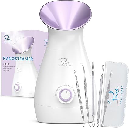 NanoSteamer Large 3-in-1 Nano Ionic Facial Steamer with Precise Temp Control - Humidifier - Unclo... | Amazon (US)