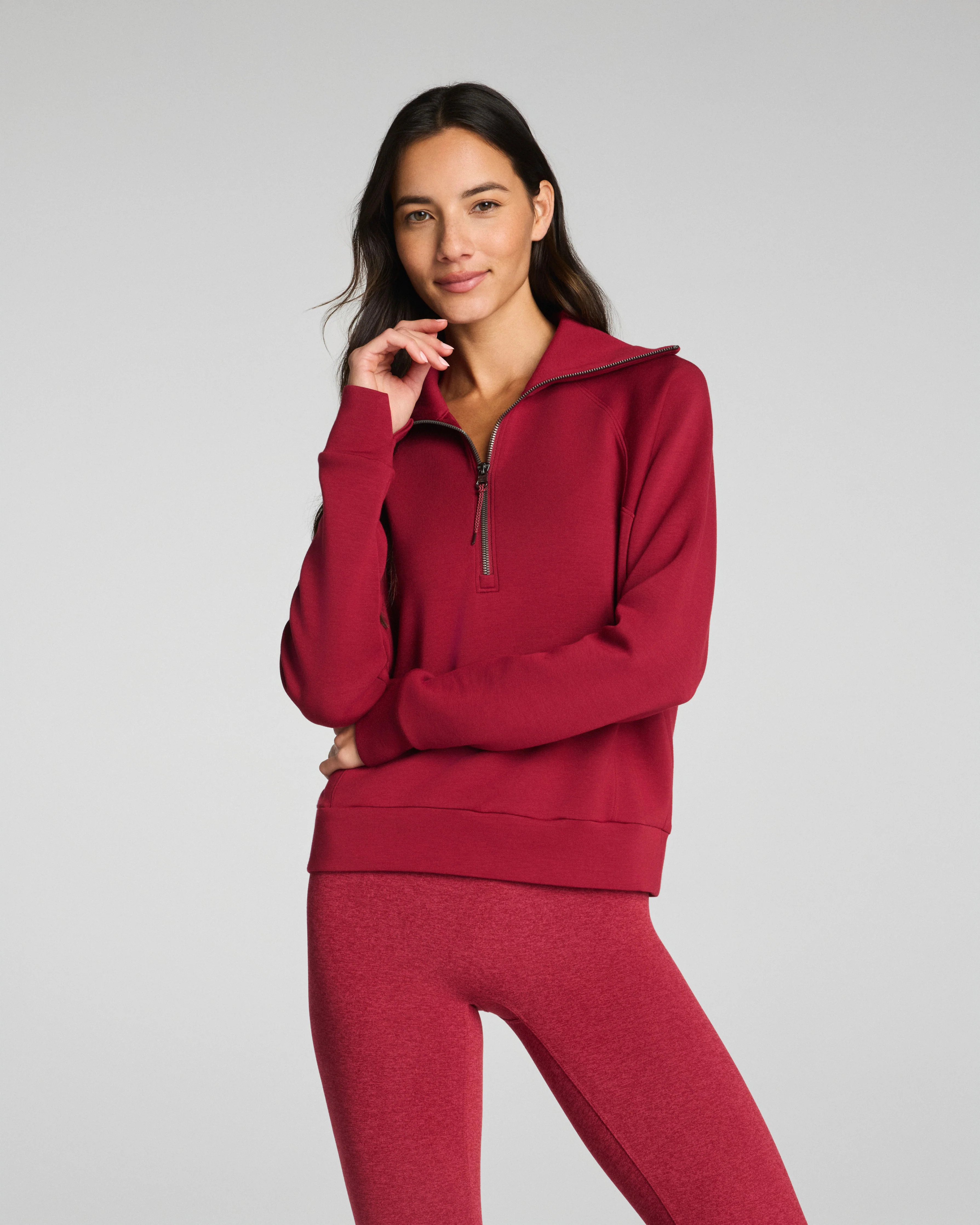 AirEssentials Lightweight Half Zip Sweatshirt | SPANX | Spanx Canada