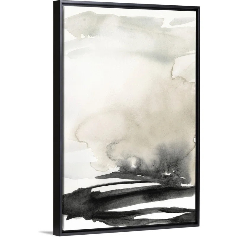 " Ebony Horizon Triptych I " by Jennifer Goldberger Painting Print | Wayfair North America