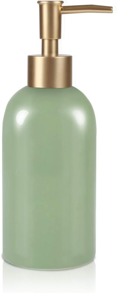Natheeph 14OZ Ceramic Soap Dispenser Ceramic Soap Pump Dispenser Can Fill Liquid for Bathroom/Kit... | Amazon (US)