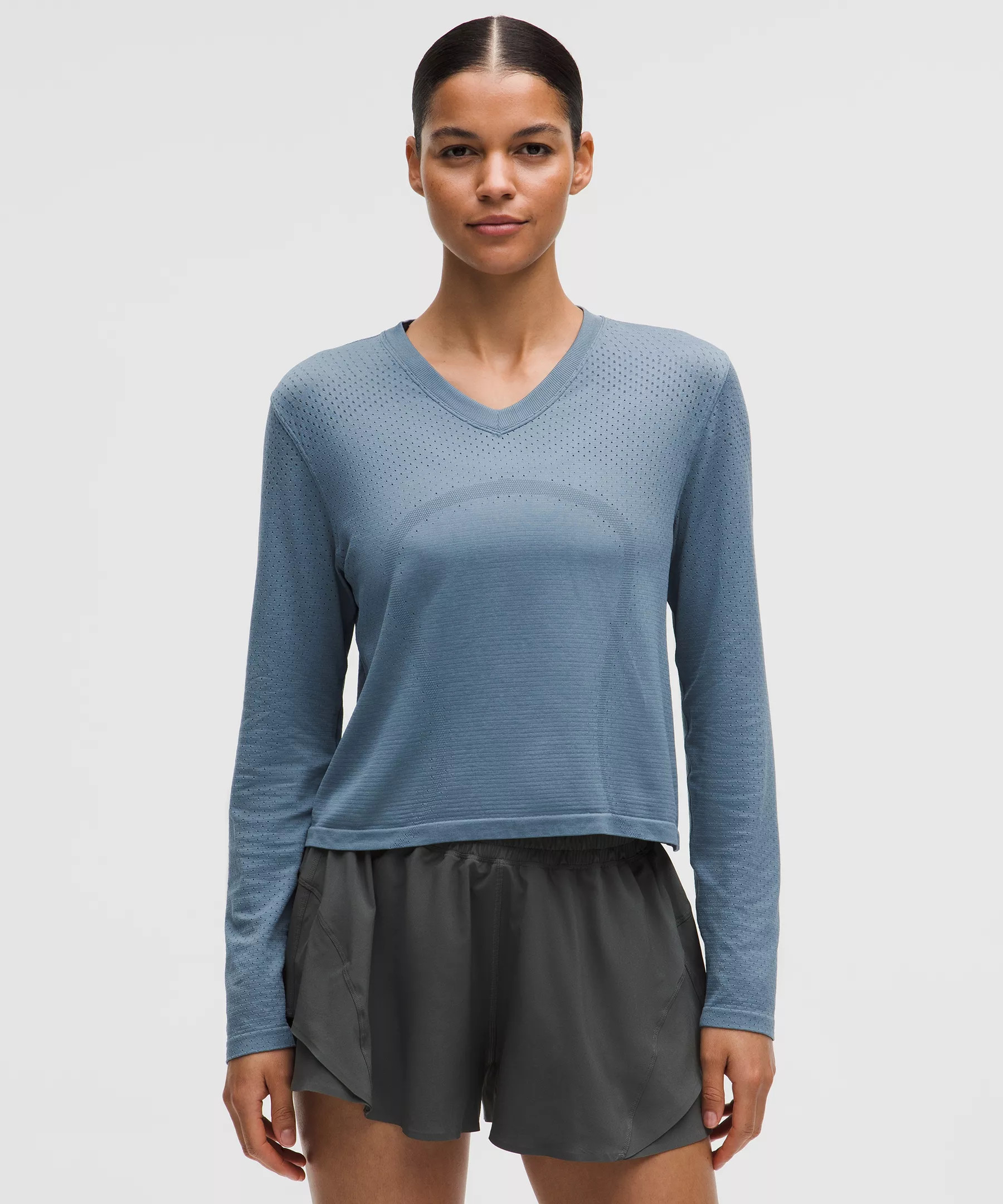 Swiftly Open-Hole V-Neck Long-Sleeve Shirt | Lululemon (US)