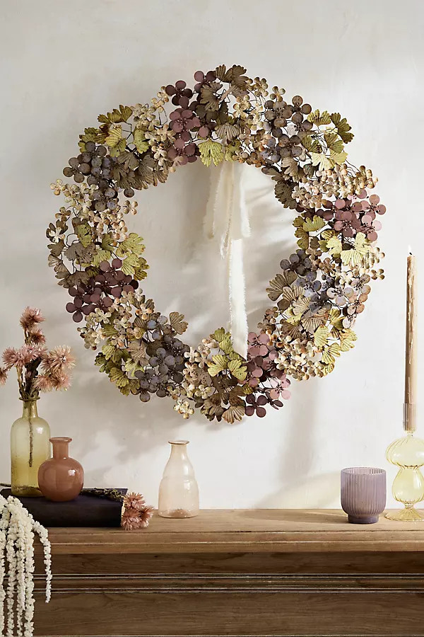 Hydrangea Iron Wreath