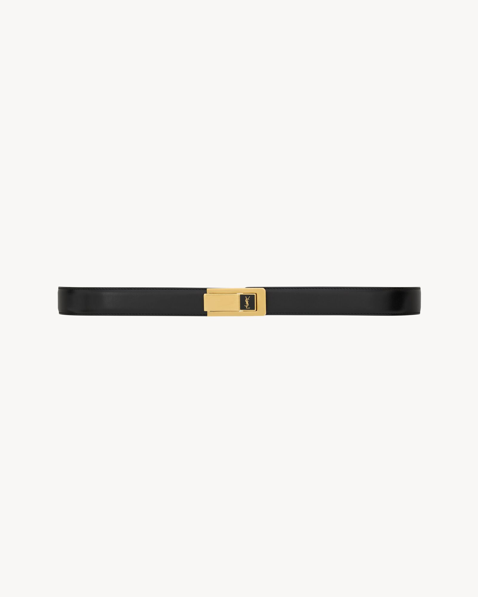 Charniere buckle belt in smooth leather | Saint Laurent Inc. (Global)