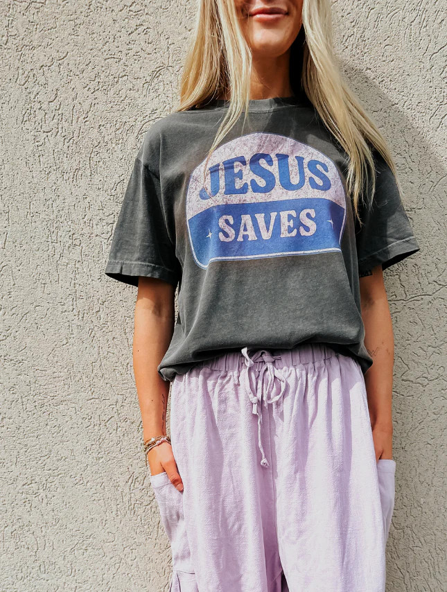 Retro Jesus Saves Tee | Worthy Wear