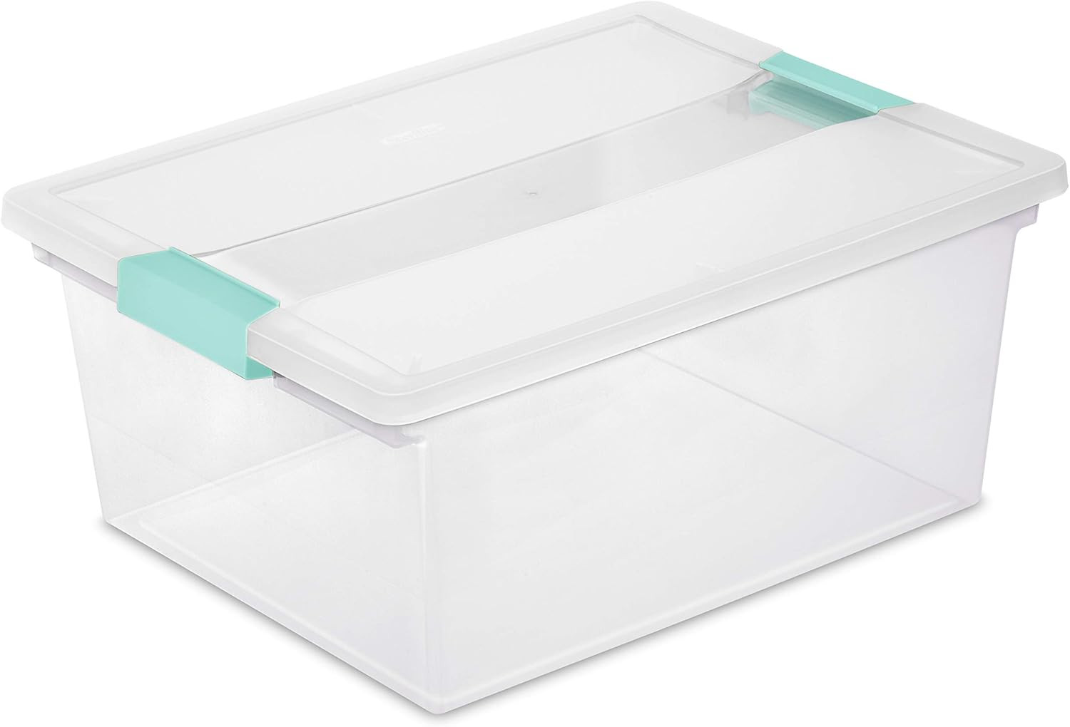 Sterilite 19658604 Deep Clip Box, Clear with Blue Aquarium Latches, 4-Pack | Amazon (US)