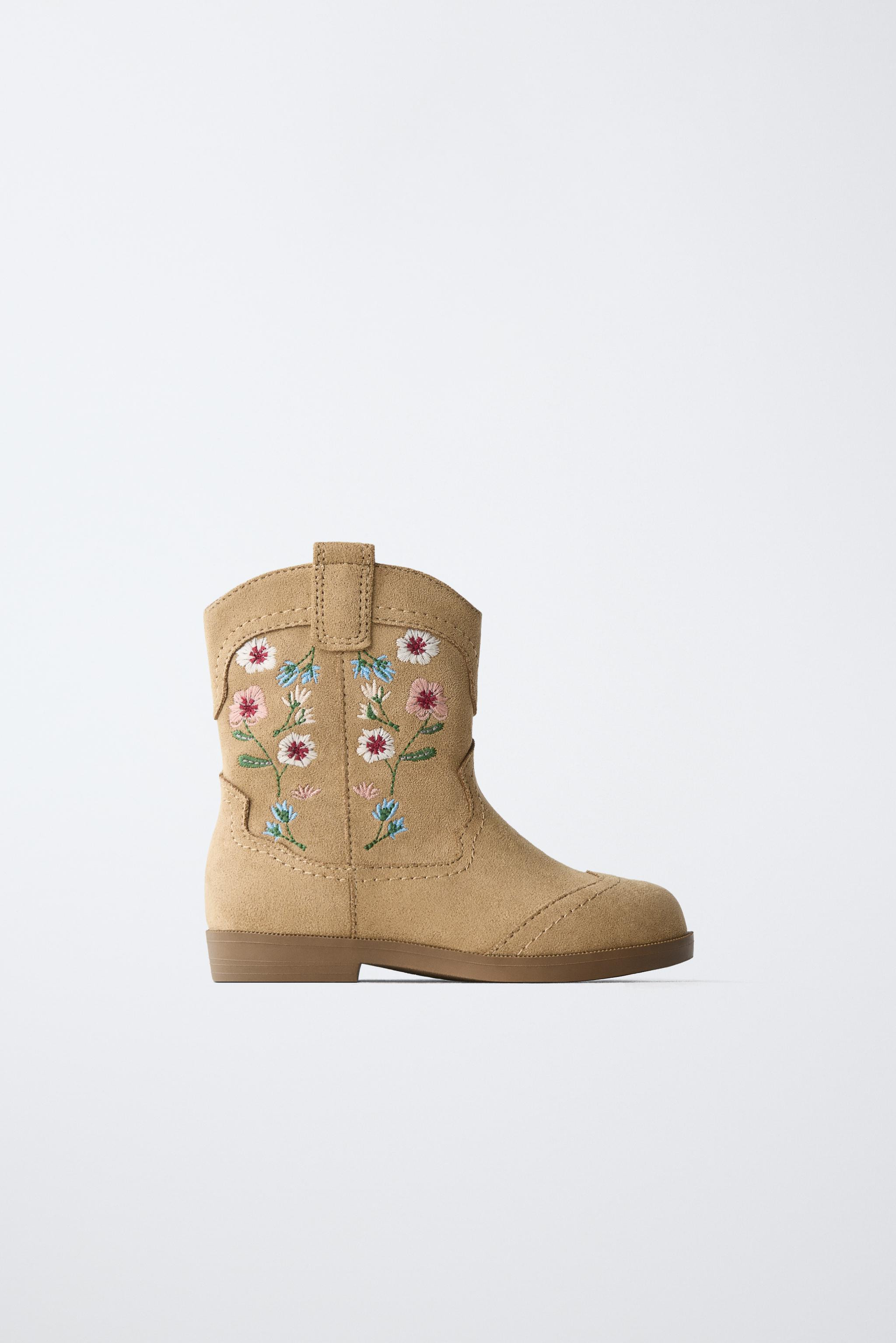 FLORAL EMBROIDERED COWBOY BOOTS | Zara US