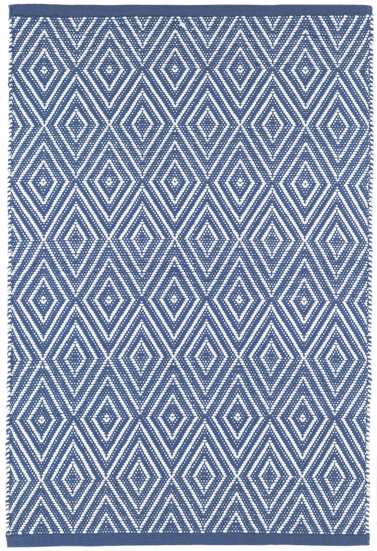 Diamond Denim/White Indoor/Outdoor Rug | Dash &amp; Albert | Annie Selke