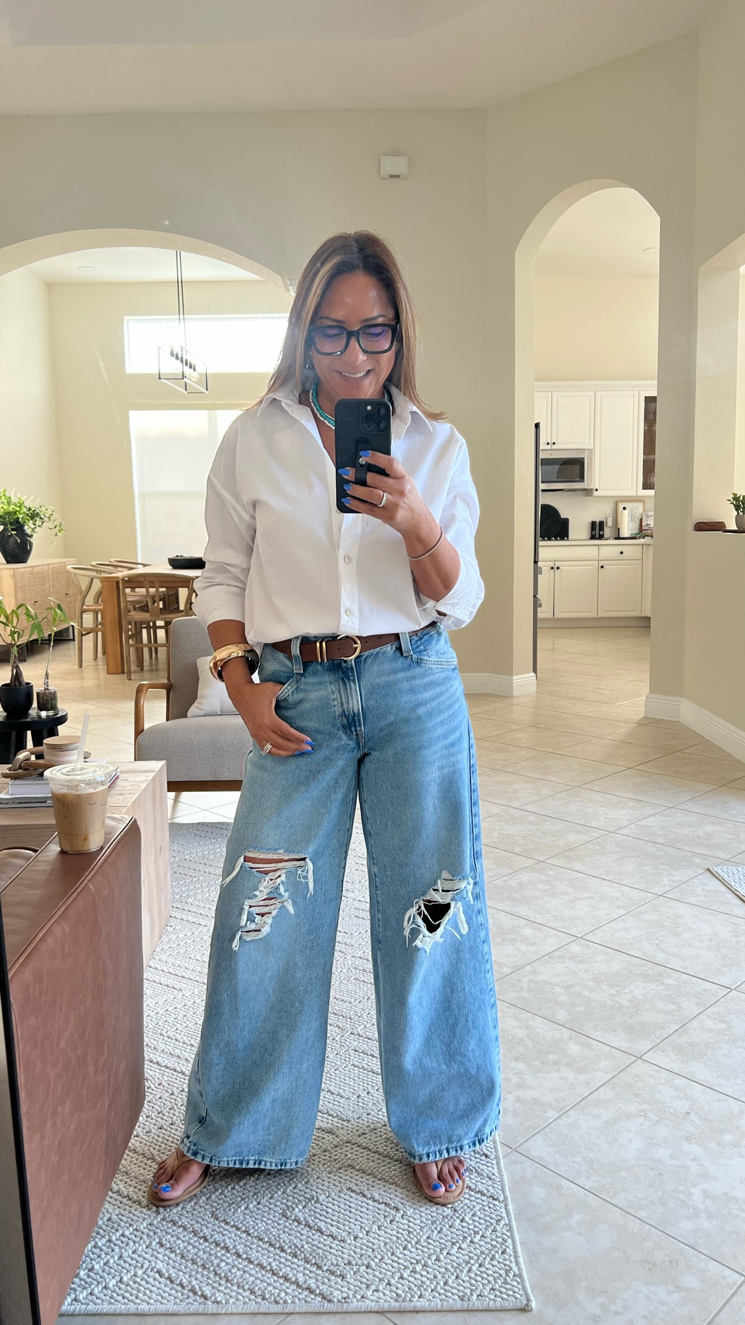 Just elevated these ripped Jeans with some kitten heels and accessories.

#LTKFindsUnder50 #LTKStyleTip #LTKFindsUnder100