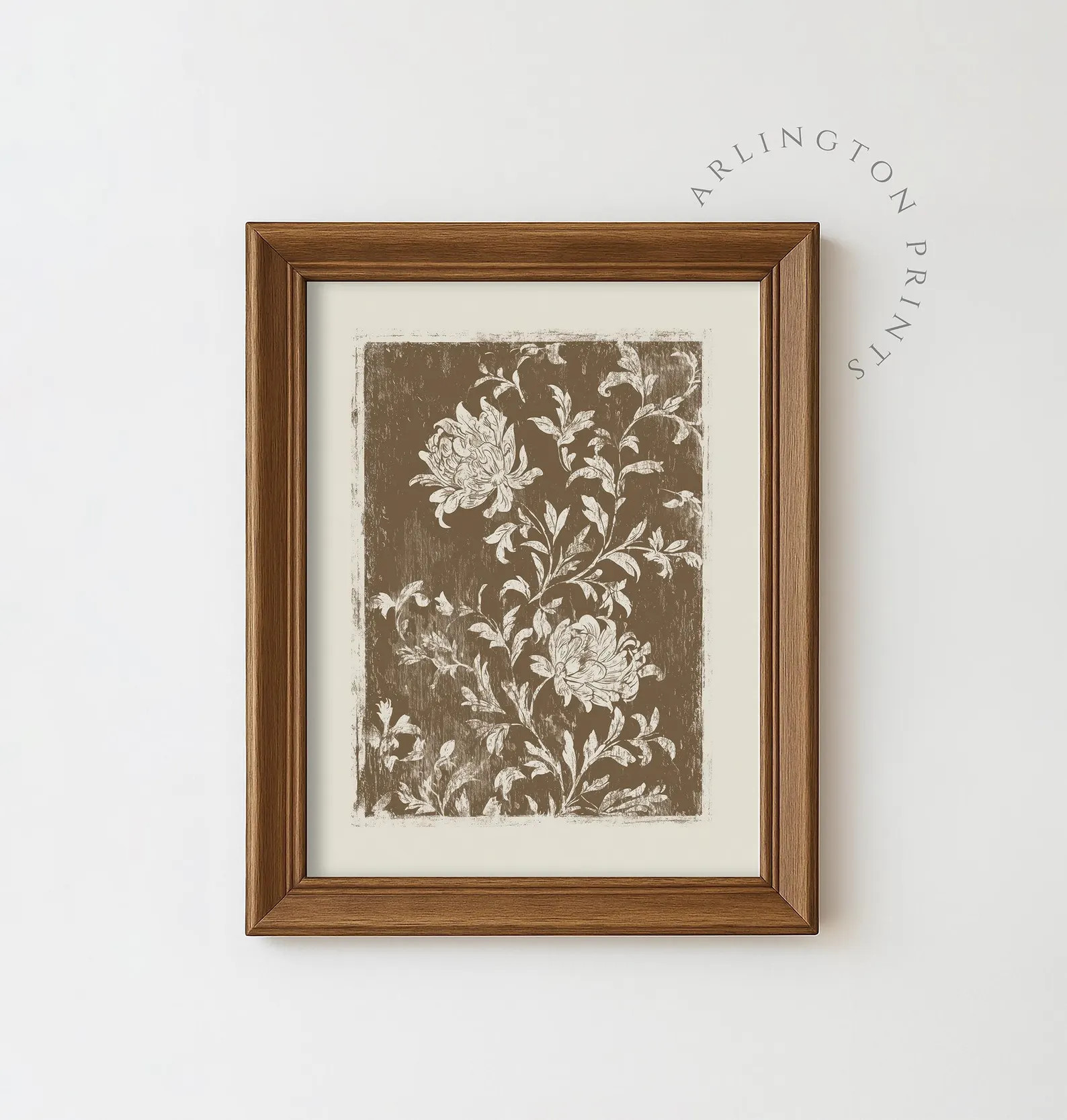 Rustic Autumn Floral Print, Vintage Sepia Botanical Wall Art, Farmhouse Cottagecore Fall Decor, N... | Etsy (Global)