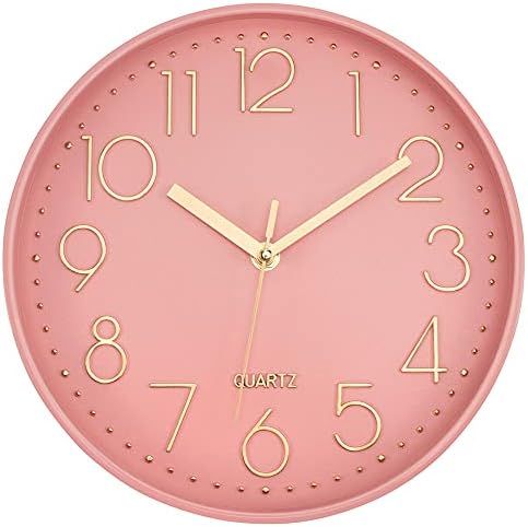 Lumuasky Modern Wall Clock, Silent Non-Ticking Battery Operated Decorative Clock for Living Room ... | Amazon (US)