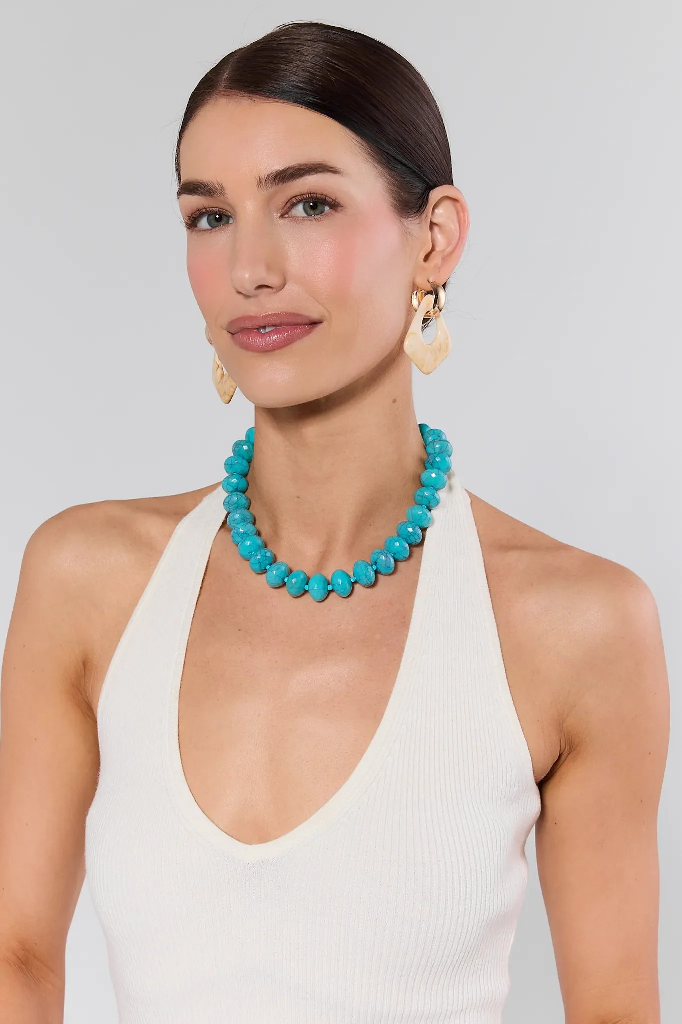 Emery Turquoise Beaded Necklace | Avara