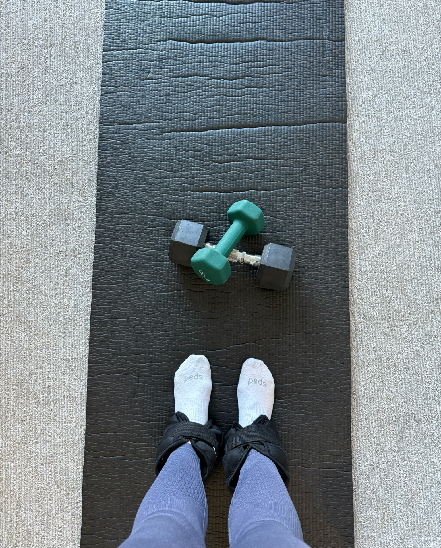 Easy home mom workout. Ankle weights | dumb bells | weighted vest | yoga mat 

#LTKHome #LTKActive #LTKFitness