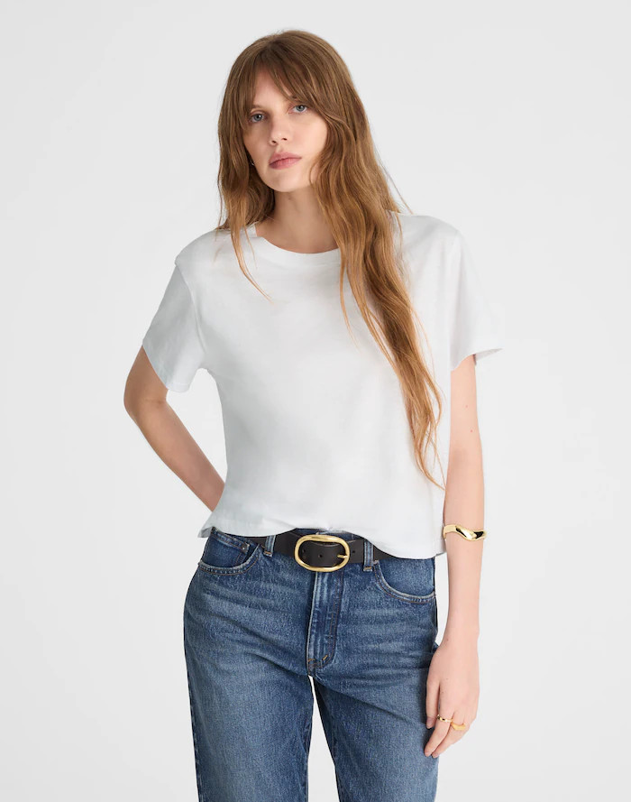 The Easy Crop Crewneck Tee in Soft Slub | Madewell
