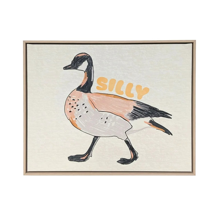 House of Happy 16x20 "Silly Goose" Kids Printed Wall Art on Canvas, Natural | Walmart (US)