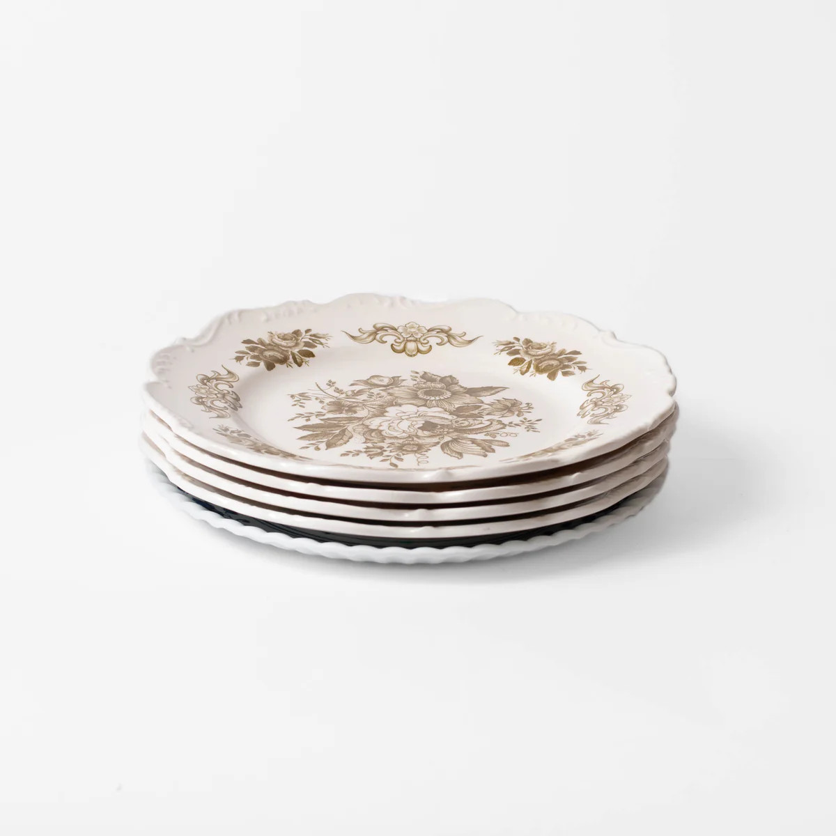 Toile Scalloped Melamine Plate | Stoffer Home