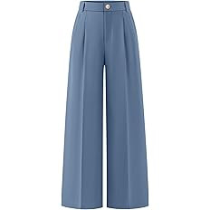 ZESICA Women's Wide Leg Dress Pants 2026 High Waisted Business Casual Palazzo Pants Work Office S... | Amazon (US)